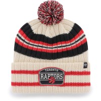 Шапка с помпоном Toronto Raptors 47 Hone Patch Cuffed Knit - Cream
