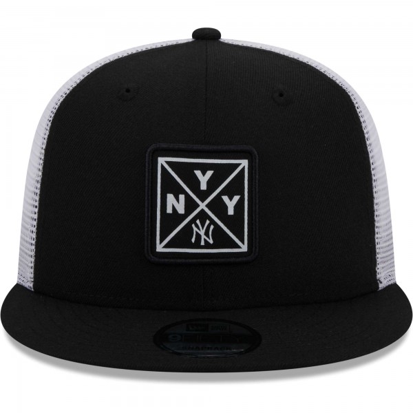 Бейсболка New York Yankees New Era Vert Squared Trucker 9FIFTY - Black