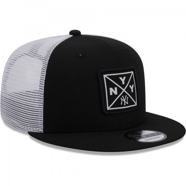 Бейсболка New York Yankees New Era Vert Squared Trucker 9FIFTY - Black