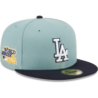 Бейсболка Los Angeles Dodgers New Era Beach Kiss 59FIFTY - Light Blue/Navy