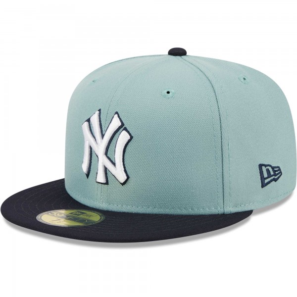 Бейсболка New York Yankees New Era Beach Kiss 59FIFTY - Light Blue/Navy