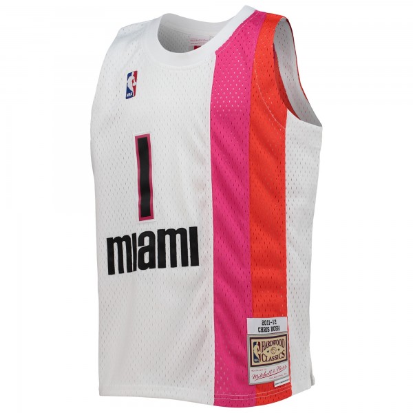 Игровая форма  Chris Bosh Miami Heat Mitchell & Ness Youth 2011-12 Hardwood Classics Swingman - White