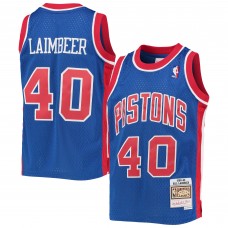 Игровая форма  Bill Laimbeer Detroit Pistons Mitchell & Ness Youth 1988/89 Hardwood Classics Swingman - Blue
