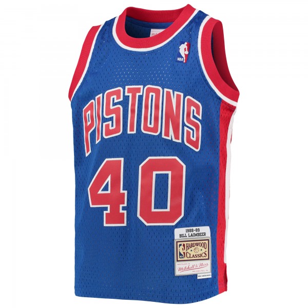 Игровая форма  Bill Laimbeer Detroit Pistons Mitchell & Ness Youth 1988/89 Hardwood Classics Swingman - Blue