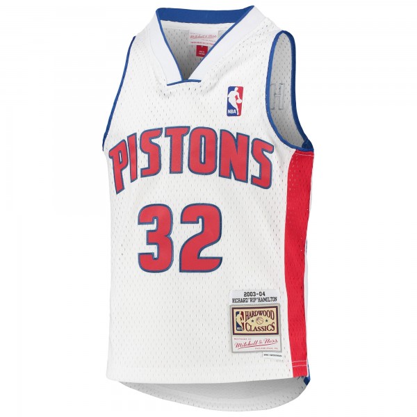 Игровая форма  Richard Hamilton Detroit Pistons Mitchell & Ness Youth 2003/04 Hardwood Classics Swingman - White