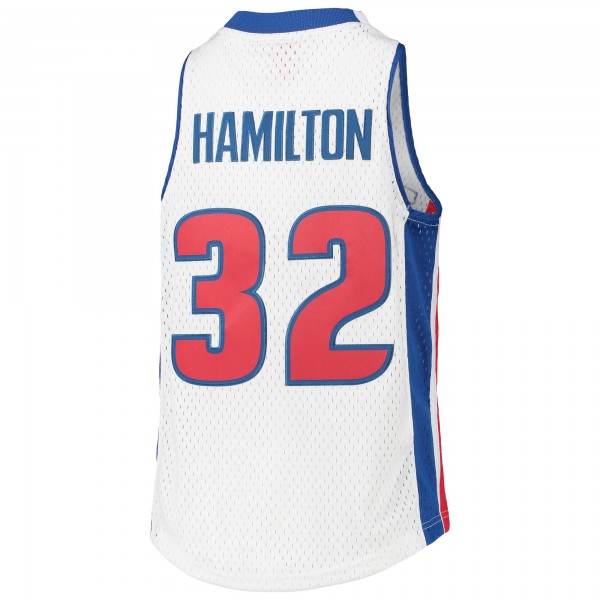 Игровая форма  Richard Hamilton Detroit Pistons Mitchell & Ness Youth 2003/04 Hardwood Classics Swingman - White