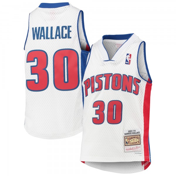 Игровая форма  Rasheed Wallace Detroit Pistons Mitchell & Ness Youth 2003/04 Hardwood Classics Swingman - White