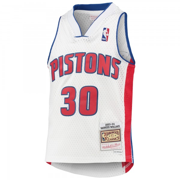 Игровая форма  Rasheed Wallace Detroit Pistons Mitchell & Ness Youth 2003/04 Hardwood Classics Swingman - White