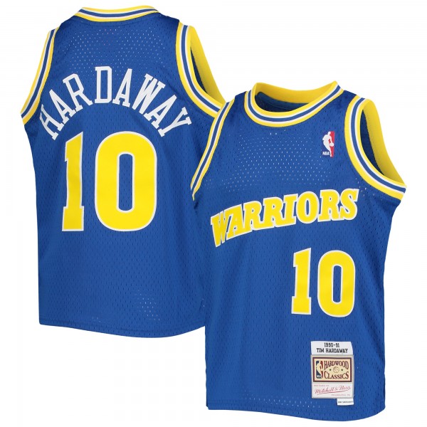Подростковая Golden State Warriors Tim Hardaway Mitchell & Ness Royal 1990/91 Hardwood Classics Swingman Jersey