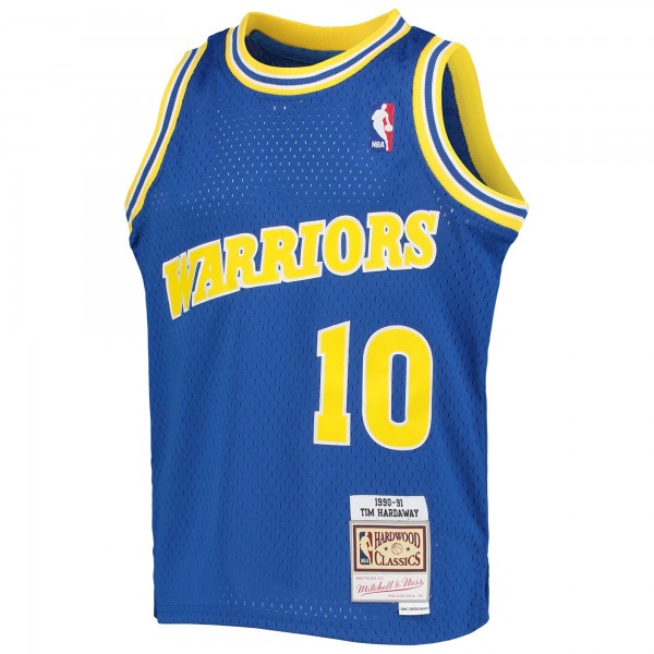 Подростковая Golden State Warriors Tim Hardaway Mitchell & Ness Royal 1990/91 Hardwood Classics Swingman Jersey