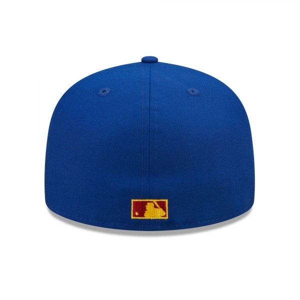 Бейсболка New York Yankees New Era Logo Primary Jewel Gold Undervisor 59FIFTY - Royal/Red