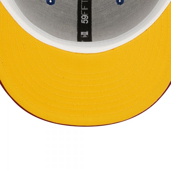 Бейсболка New York Yankees New Era Logo Primary Jewel Gold Undervisor 59FIFTY - Royal/Red