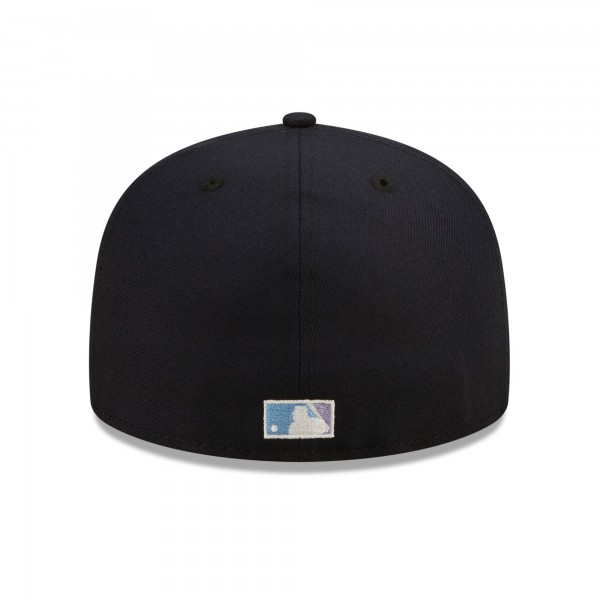 Бейсболка Los Angeles Dodgers New Era 75th World Series Lavender Undervisor 59FIFTY - Navy