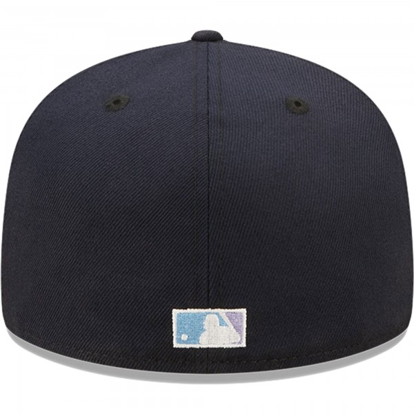 Бейсболка New York Yankees New Era 100th Anniversary Lavender Undervisor 59FIFTY - Navy