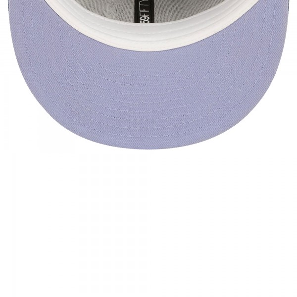 Бейсболка New York Yankees New Era 100th Anniversary Lavender Undervisor 59FIFTY - Navy