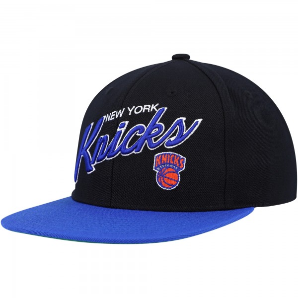 Бейсболка New York Knicks Mitchell & Ness Team Script 2.0 - Black/Blue