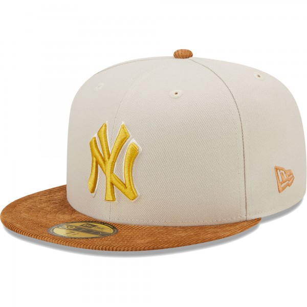 Бейсболка New York Yankees New Era Corduroy Visor 59FIFTY - Cream/Brown