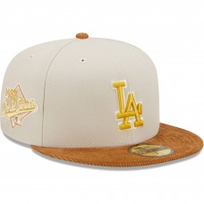 Бейсболка Los Angeles Dodgers New Era Corduroy Visor 59FIFTY - Cream/Brown