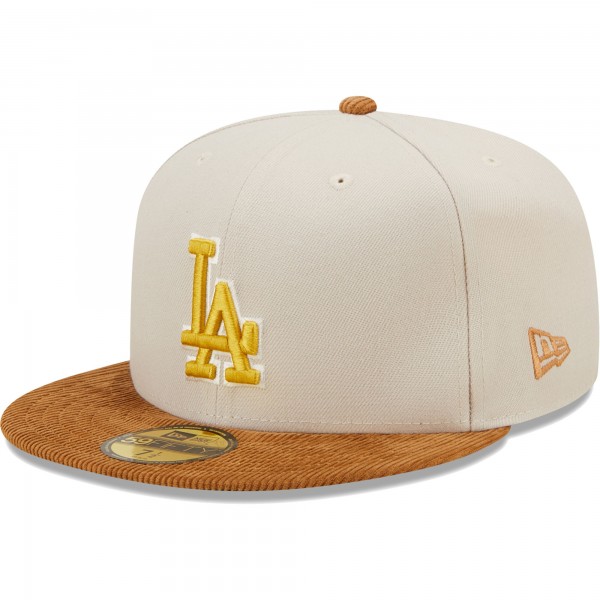 Бейсболка Los Angeles Dodgers New Era Corduroy Visor 59FIFTY - Cream/Brown