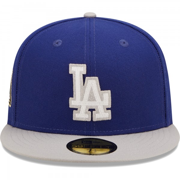 Бейсболка Los Angeles Dodgers New Era 2020 World Series Champions  Letterman 59FIFTY - Royal/Gray