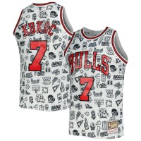 Игровая джерси Chicago Bulls Toni Kukoc Mitchell & Ness White 1997/98 Hardwood Classics Doodle