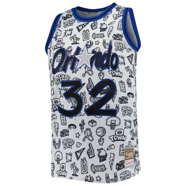 Игровая форма  Shaquille O'Neal Orlando Magic Mitchell & Ness 1994-95 Hardwood Classics Doodle Swingman - White
