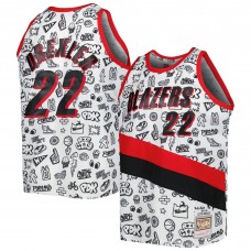 Игровая форма  Clyde Drexler Portland Trail Blazers Mitchell & Ness 1991/92 Hardwood Classics Doodle Swingman Player - White
