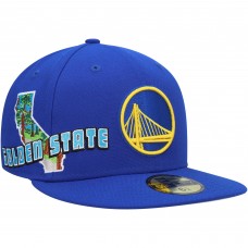 Бейсболка Golden State Warriors New Era Stateview 59FIFTY - Royal