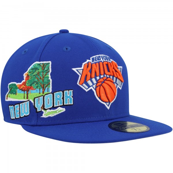 Бейсболка New York Knicks New Era Stateview 59FIFTY - Blue