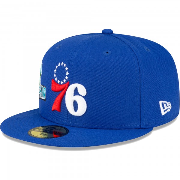 Бейсболка Philadelphia 76ers New Era Stateview 59FIFTY - Royal