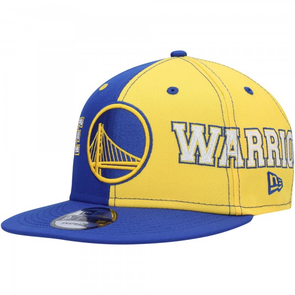 Бейсболка Golden State Warriors New Era Team Split 9FIFTY - Royal/Gold