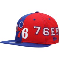 Бейсболка Philadelphia 76ers New Era Team Split 9FIFTY - Royal/Red