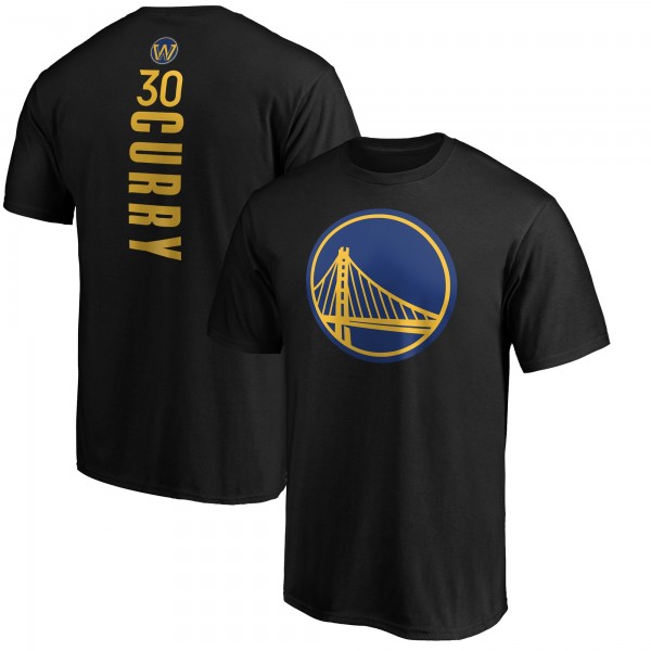 Футболка Stephen Curry Golden State Warriors Playmaker Name & Number Logo - Black