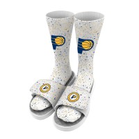Носки и шлепки Indiana Pacers ISlide Team Logo Speckle - White