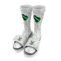 Носки и шлепки Milwaukee Bucks ISlide Team Logo Speckle - White