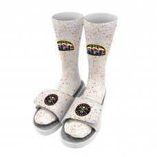 Носки и шлепки Denver Nuggets ISlide Team Logo Speckle - White