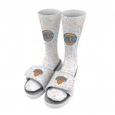 Носки и шлепки New York Knicks ISlide Team Logo Speckle - White