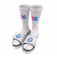 Носки и шлепки Philadelphia 76ers ISlide Team Logo Speckle - White