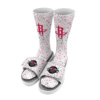 Носки и шлепки Houston Rockets ISlide Team Logo Speckle - White