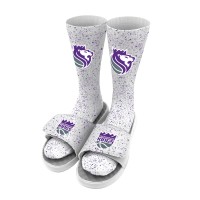 Носки и шлепки Sacramento Kings ISlide Team Logo Speckle - White