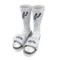 Носки и шлепки San Antonio Spurs ISlide Team Logo Speckle - White