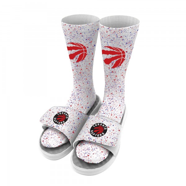 Носки и шлепки Toronto Raptors ISlide Team Logo Speckle - White