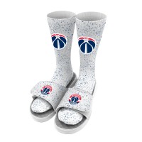 Носки и шлепки Washington Wizards ISlide Team Logo Speckle - White