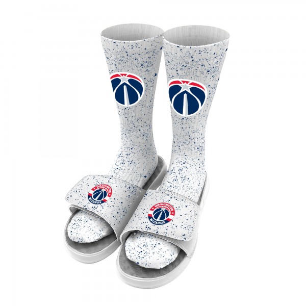 Носки и шлепки Washington Wizards ISlide Team Logo Speckle - White
