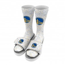 Носки и шлепки Golden State Warriors ISlide Youth Speckle Team Logo - White