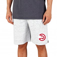 Atlanta Hawks Concepts Sport Throttle Knit Jam Shorts - White/Charcoal