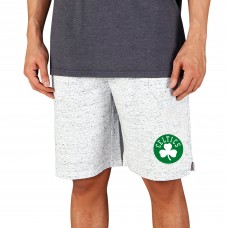 Boston Celtics Concepts Sport Throttle Knit Jam Shorts - White/Charcoal