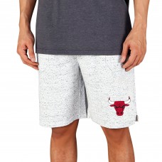 Chicago Bulls Concepts Sport Throttle Knit Jam Shorts - White/Charcoal