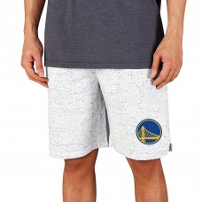 Golden State Warriors Concepts Sport Throttle Knit Jam Shorts - White/Charcoal
