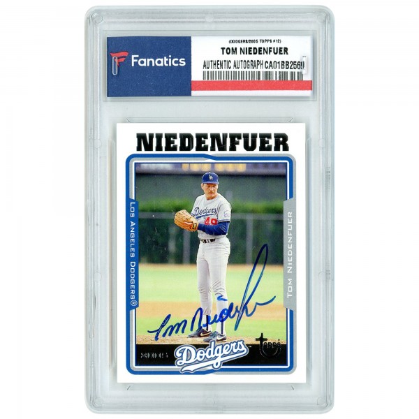 Autographed Los Angeles Dodgers Tom Niedenfuer 2005 Topps #12 Card